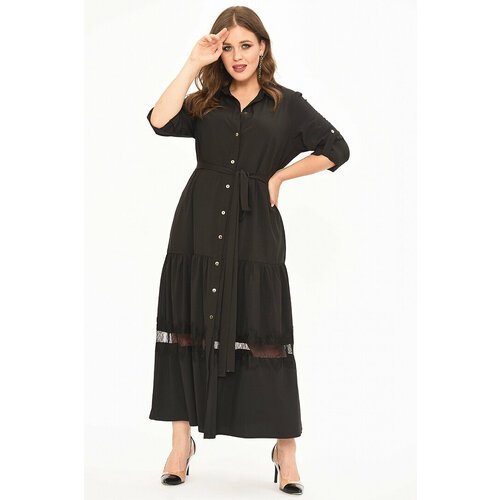 Купить Платье SVESTA, размер 56, черный
Стильное демисезонное платье из блузочной ткани...