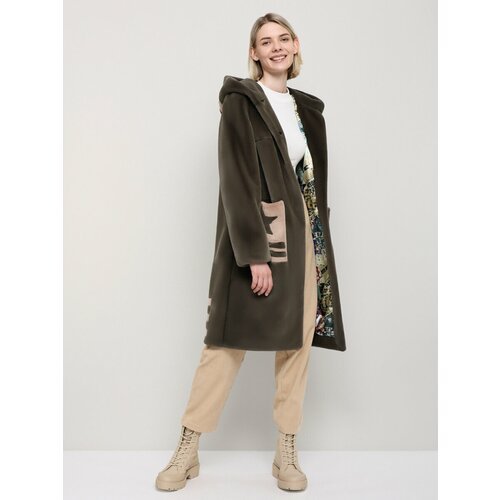 Купить Пальто ALEF, размер 38, зеленый
Меховое пальто из экомеха с капюшоном от известн...