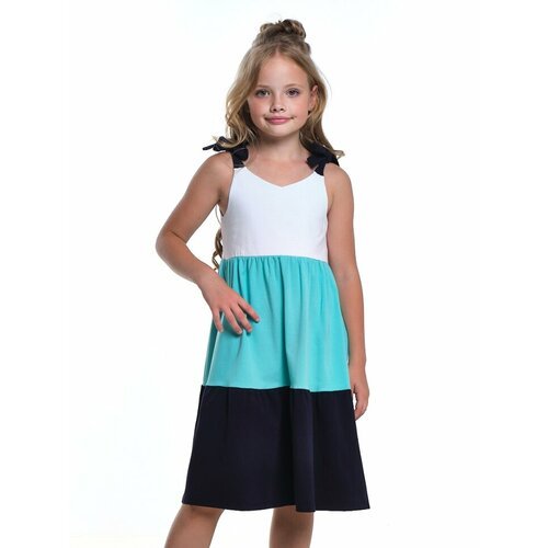 Купить Платье Mini Maxi, размер 104, белый, бирюзовый
Платье для девочек Mini Maxi, мод...