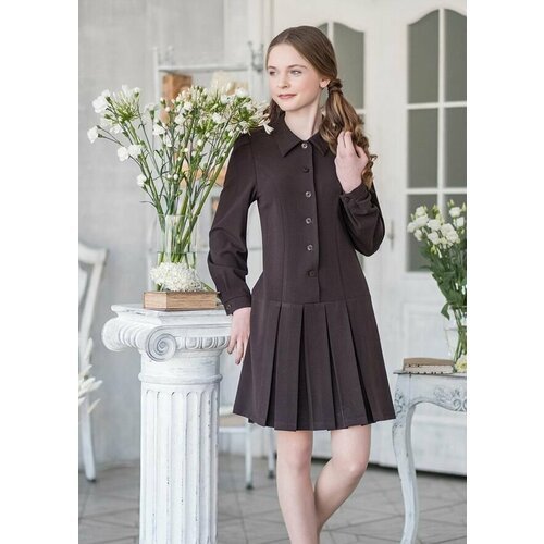 Купить Школьное платье, размер 152/76, коричневый
Стильное школьное платье для девочек...