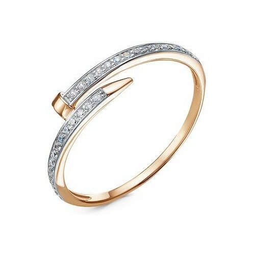 Купить Кольцо обручальное Diamant online, желтое золото, 585 проба, фианит, размер 17,...