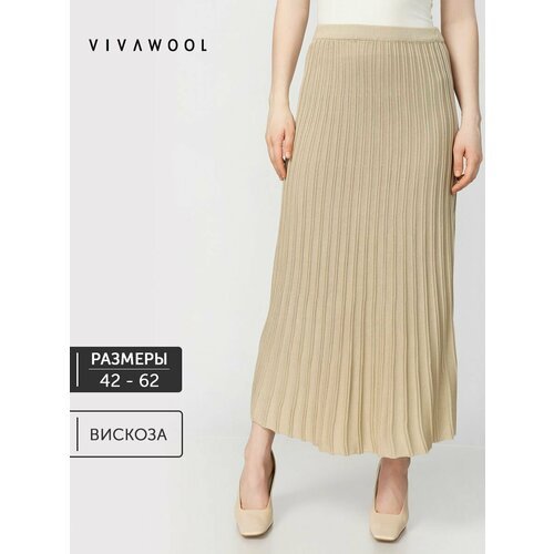 Купить Юбка VIVAWOOL, размер 42, бежевый
Элегантная юбка с имитацией плиссе выполнена н...