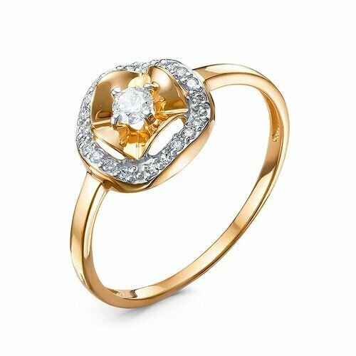 Купить Кольцо Diamant online, золото, 585 проба, фианит, размер 16, бесцветный
<p>В наш...