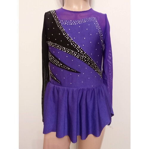 Купить Платье танцевальное, размер 134-140, черный, фиолетовый
Купальник для фиурного к...