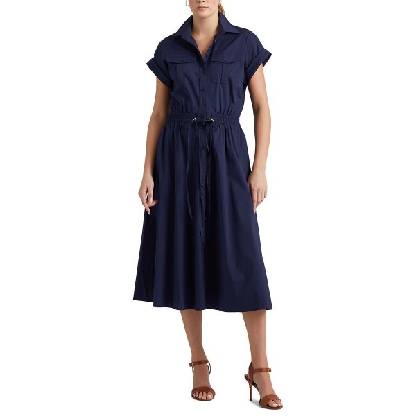 Купить Платье расклешенное с короткими рукавами 44 синий
Платье-блузка расклешенное с к...