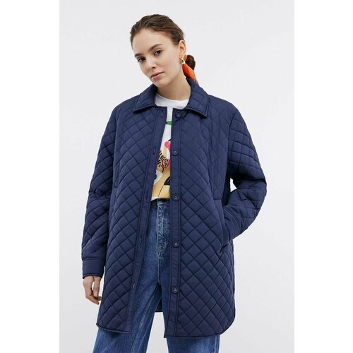 Купить Куртка Baon B0324001, размер 48, синий
Стеганая женская куртка в рубашечном стил...