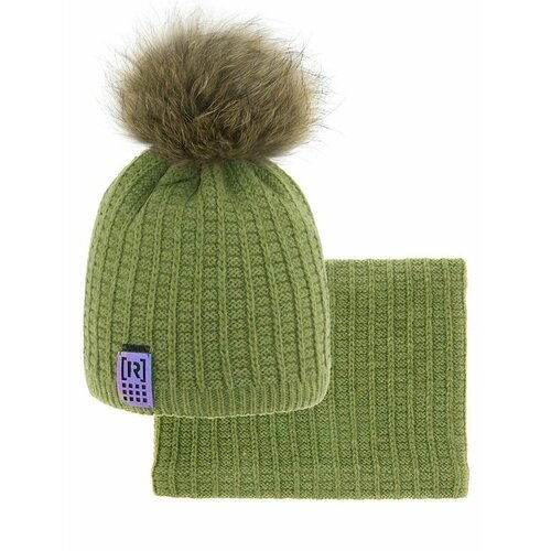 Купить Шапка mialt, размер 50-52, зеленый
Комплект шапка и шарф для мальчика Протей Ком...