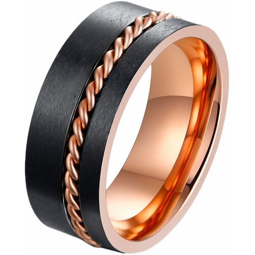 Купить Кольцо DG Jewelry, размер 18
Мужское стальное кольцо с черным и золотистым IP по...