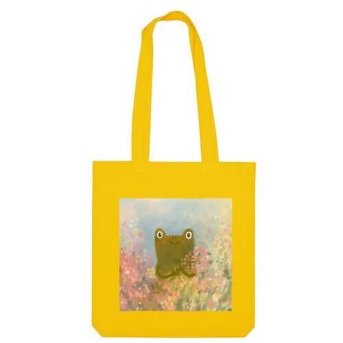 Купить Сумка Us Basic, желтый
Название принта: Милая лягушка с букетом цветов. Автор пр...
