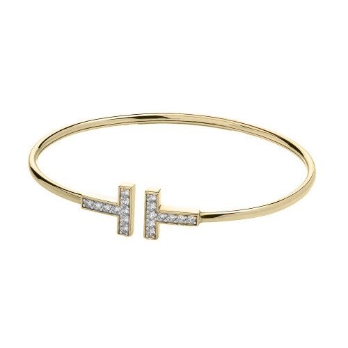 Купить Жесткий браслет Diamant online, золото, 585 проба, фианит
<p>Красивый браслет из...