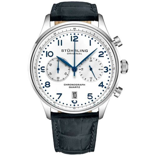 Купить Наручные часы STUHRLING Monaco Наручные часы Stuhrling 4012.1 с хронографом, син...