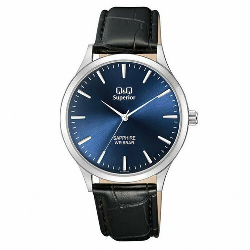 Купить Наручные часы Q&Q, синий
Мужские кварцевые часы в круглом стальном корпусе на ко...