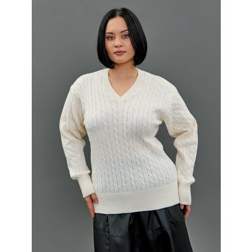 Купить Джемпер CRUISER, размер 48-50, молочный
Женский пуловер с V-образным вырезом гор...