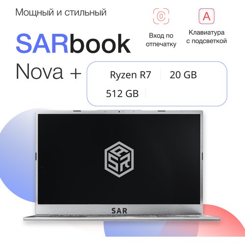 Купить Ноутбук SAR Sarbook Nova + Silver Ryzen R7 4800U 20gb+512gb 15.6 "
SAR Sarbook N...