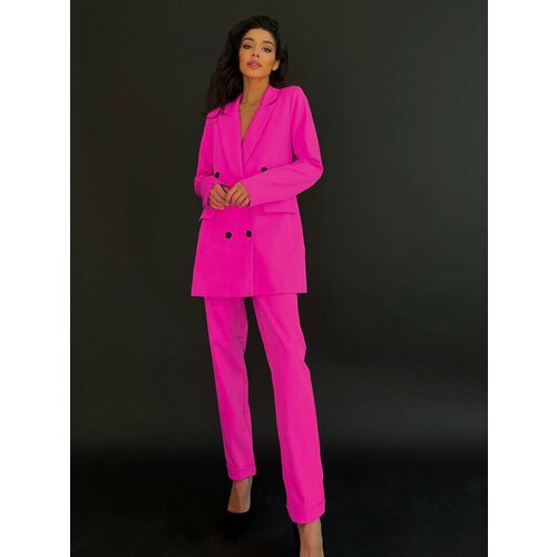 Купить Костюм Blazer, размер 48, розовый
Лаконичный костюм с брюками прямого кроя и пид...