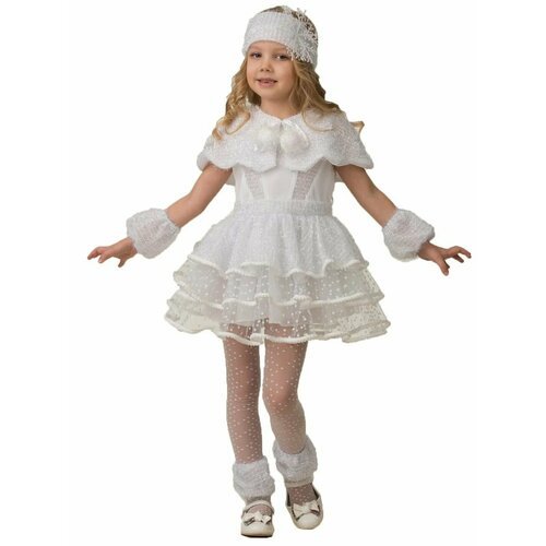 Купить Карнавальный костюм для девочки "Снежинка Снеговичка" размер 146 - 76
Карнавальн...