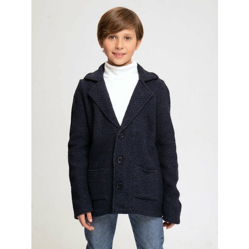 Купить Кардиган , размер 146, синий
Детский и подростковый вязаный пиджак кардиган с пу...