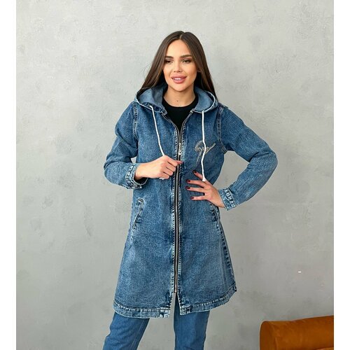 Купить Куртка , размер 46, синий
Куртка джинсовая - это постоянный тренд на сезон весна...
