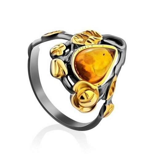 Купить Кольцо, янтарь, безразмерное, серебряный
Красивое кольцо в винтажном стиле из че...