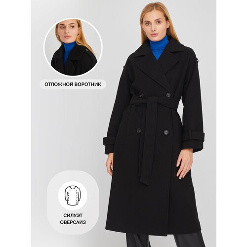 Купить Пальто реглан Zolla, размер M, черный
Длинное тёплое женское пальто-тренч в чёрн...