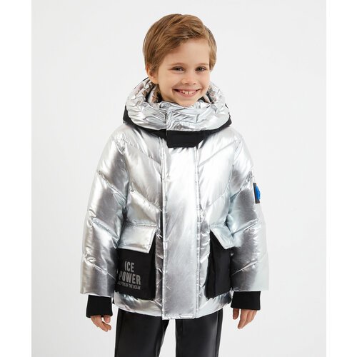Купить Куртка Gulliver, размер 110, серый
Теплая зимняя куртка из серебряной плащовки н...