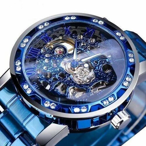 Купить Наручные часы WINNER, серебряный, синий
Роскошные мужские наручные часы скелетон...