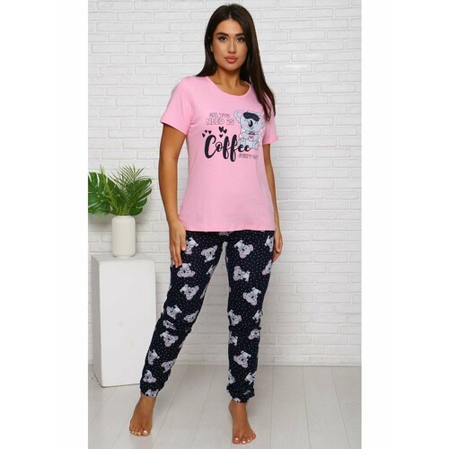 Купить Пижама MollyDay, размер 54, розовый
домашний комплект с шортами или со штанами ,...