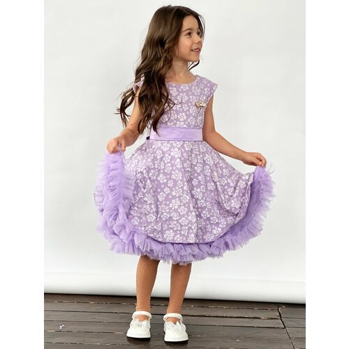 Купить Платье Бушон, размер 134-140, фиолетовый
Платье для девочки праздничное бушон ST...