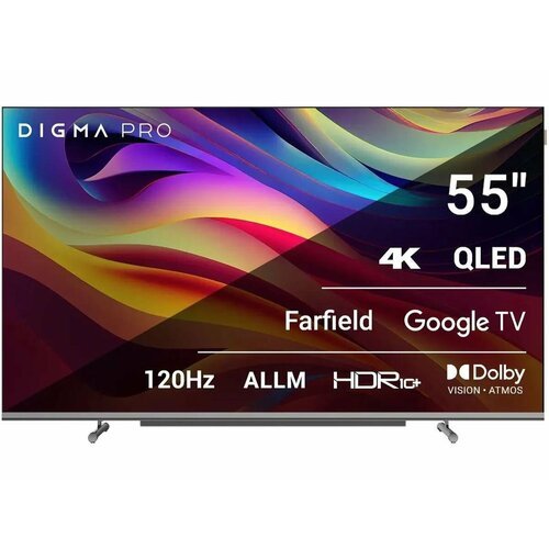Купить Телевизор Digma Pro QLED 55L Google TV Frameless черный/серебристый
Бренд: Digma...
