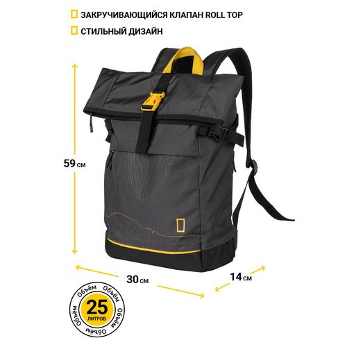 Купить Рюкзак National Geographic Roll Top Backpack AL0075, черный
Roll Top Backpack AL...