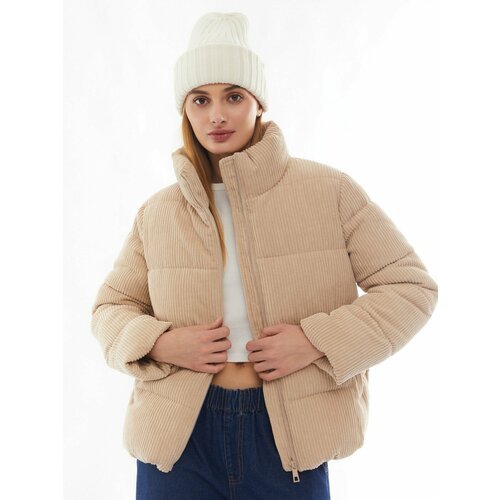 Купить Куртка Zolla, размер L, бежевый
Тёплая короткая женская куртка из вельвета, с вы...