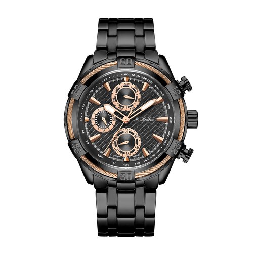 Купить Наручные часы УЧЗ 1511A14B5, черный, золотой
Наручные кварцевые мужские часы с к...