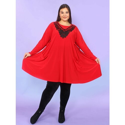 Купить Сарафан Magesty, размер 68-70, красный
Платье-туника из струящегося трикотажа Ма...