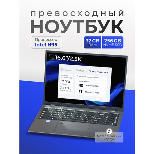 Купить Ноутбук для учебы и работы 16" Intel N95, RAM 32 ГБ, SSD 256 Gb
Отличный вариант...