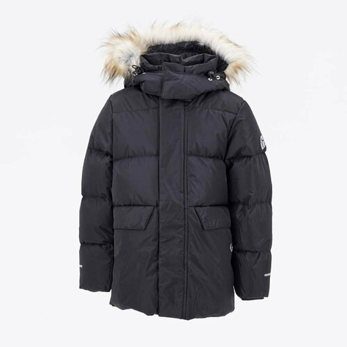 Купить Куртка КОТОФЕЙ, размер 146, черный
Зимняя детская куртка-пуховик имеет прямой си...