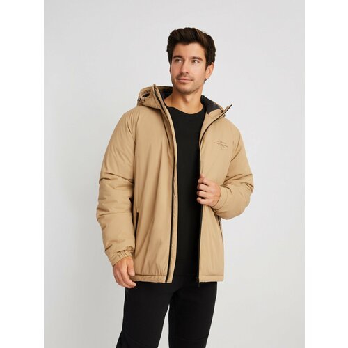 Купить Куртка Zolla, размер XL, бежевый
Однотонная мужская куртка с капюшоном и слоем с...