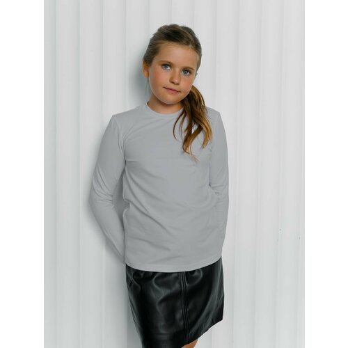 Купить Лонгслив KOT-ON, размер 134, серый
Однотонная детская футболка -лонгслив классич...