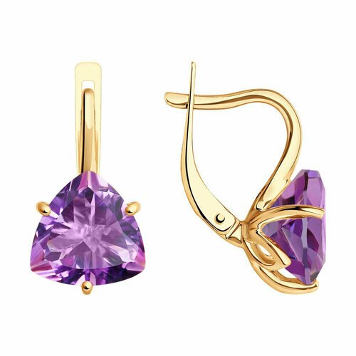 Купить Серьги Diamant online, золото, 585 проба, аметист, фиолетовый
<p>В нашем интерне...