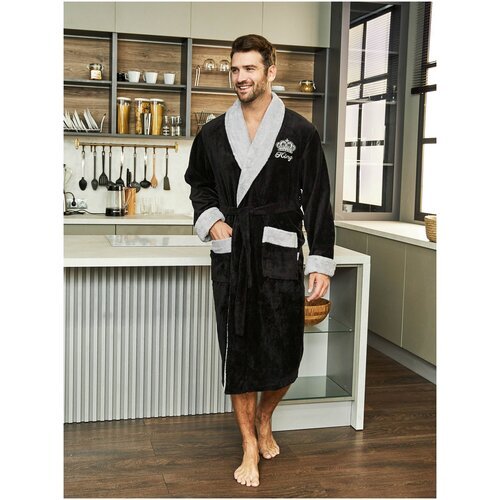 Купить Халат Polens, размер 48-50, черный
LUXURY классический мужской халат из 100%-го...