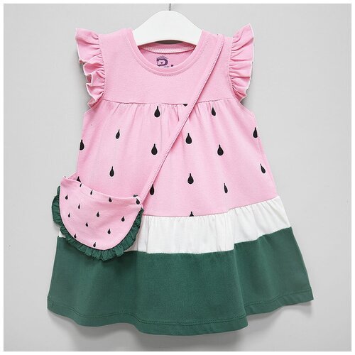 Купить Платье Baby Pink, размер 98, зеленый, розовый
Платье с коротким рукавом для дево...