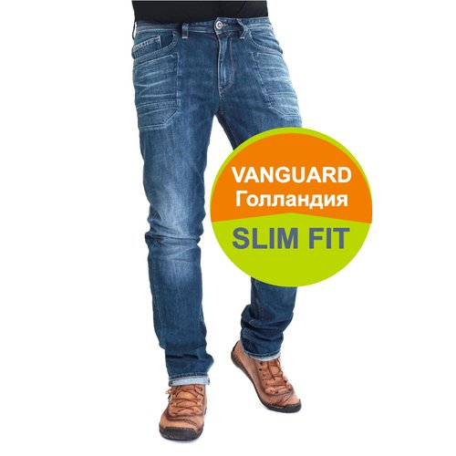 Купить Джинсы зауженные VANGUARD Slim Fit Голландия, размер 31/34, голубой
<h3>! Издели...