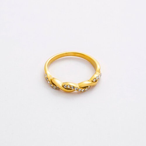 Купить Кольцо Miniature, фианит, размер 16, золотой
Кольцо с мини кристаллами Miniature...