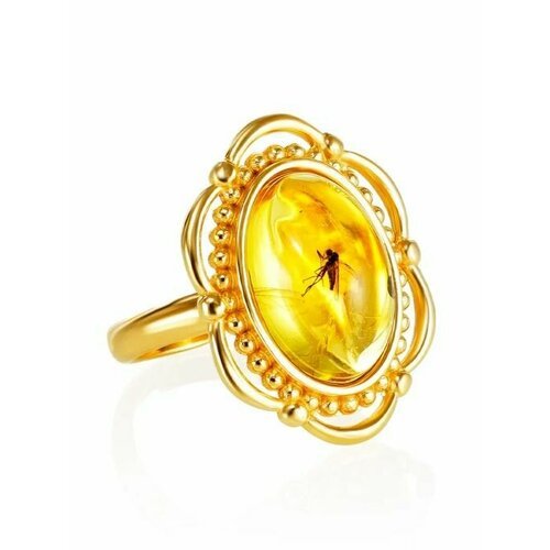 Купить Кольцо, янтарь, безразмерное, мультиколор
Изящное ажурное кольцо «Клио», украшен...