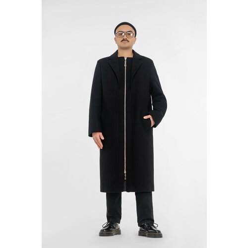 Купить Пальто IZ13, размер 48-50, черный
Пальто Молния оверсайз силуэта выполнено из см...