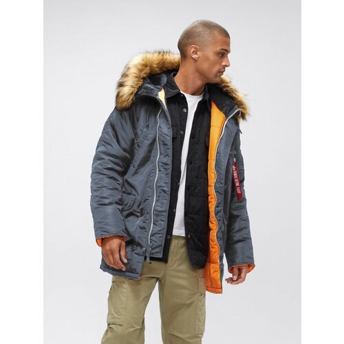 Купить парка ALPHA INDUSTRIES, размер 48/М/, синий, серый
Мужская теплая зимняя куртка-...