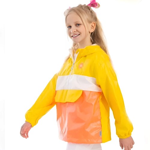 Купить Куртка, размер 128, желтый
Ветровка-анорак для девочки из воздухопроницаемой тка...