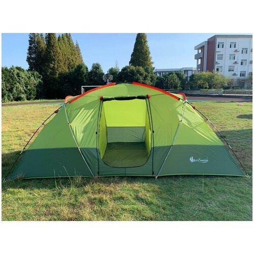 Купить Палатка туристическая 4 местная Mir Camping 1100 с тамбуром и двумя комнатами дл...