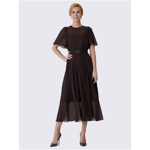 Купить Платье Арт-Деко, размер 46, коричневый
Очаровательное летнее платье из воздушног...