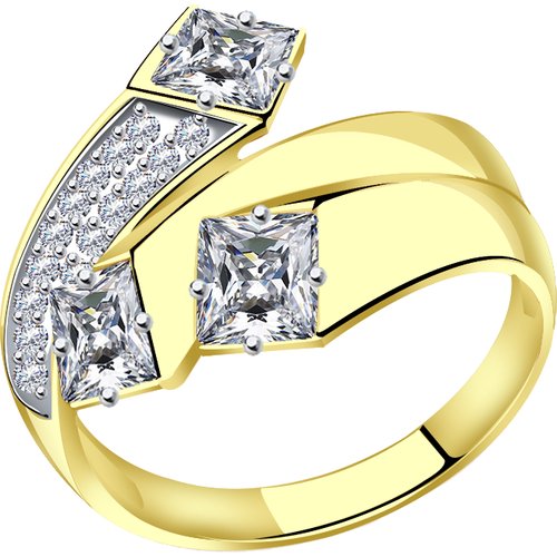Купить Кольцо Diamant online, желтое золото, 585 проба, фианит, размер 18.5
<p>В нашем...