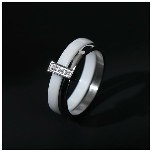 Купить Кольцо
Кольцо керамика "Дуэт", цвет белый в серебре, 19 размер. 7413723. 

Скидк...